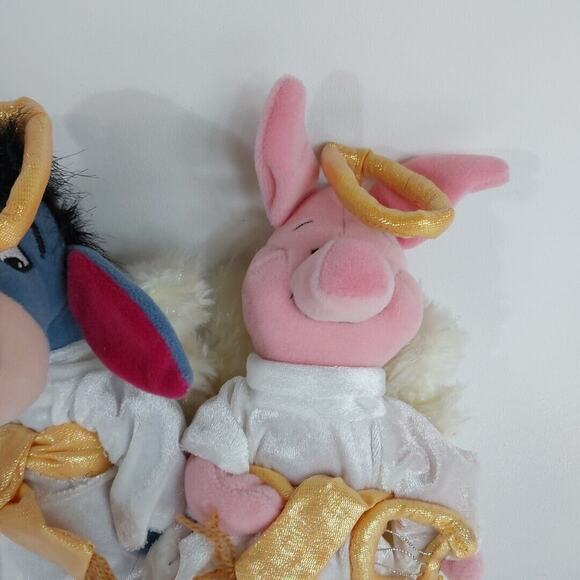 Disney Angel Tigger, Eeyore, Pooh stuffed animals Christmas Plush Collectible 4 - Picture 5 of 8